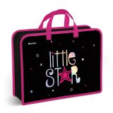 Папка с ручками 1 отделение, А4 Berlingo "Little Star", 340*245*100мм, пластик, на молнии