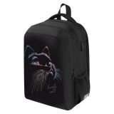 Рюкзак Först Functional "Rainbow Cat" 39*26*10см, 2 отделения, 2 кармана, анатомическая спинка