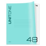Тетрадь 48л. А5, клетка BG "UniTone. Neon", пластиковая обложка, неон голубой