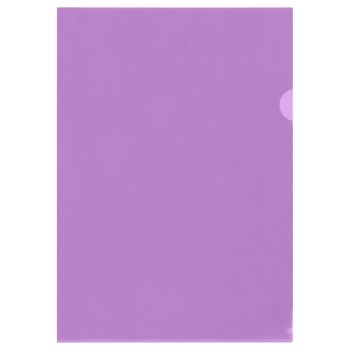 Папка-уголок СТАММ А4, 150мкм, пластик, прозрачная, фиолетовая