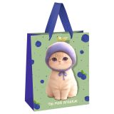 Пакет подарочный 11*14*6,5см MESHU "Berry cat", матовая ламинация