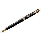 Ручка шариковая Parker "Sonnet Black Lacquer GT" черная, 1,0мм, поворот., подарочная упаковка Ручка шариковая Parker "Sonnet Black Lacquer GT" черная, 1,0мм, поворот., подарочная упаковка