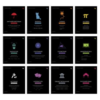 Комплект (12 шт.) предметных тетрадей 48л., BG 