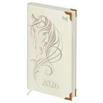 Еженедельник датированный 2026г., 90*165, 64л., твердый переплет, кожзам, BG Еженедельник датированный 2026г., 90*165, 64л., твердый переплет, кожзам, BG