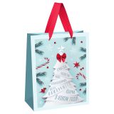 Пакет подарочный 18*23*10см MESHU "Christmas wish",  матовая ламинация