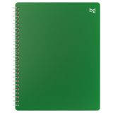 Тетрадь 80л., клетка на гребне BG "База", пластиковая обложка, зеленый