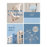 Тетрадь 48л., А5, клетка BG "Стиль", "софт тач" ламинация, с форзацем, 70г/м2