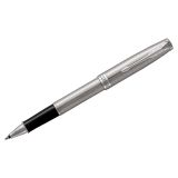 Ручка-роллер Parker "Sonnet Stainless Steel CT" черная, 0,8мм, подарочная упаковка Ручка-роллер Parker "Sonnet Stainless Steel CT" черная, 0,8мм, подарочная упаковка