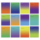 Комплект (12 шт.) предметных тетрадей 48л. BG "Градиент", soft-touch ламинация