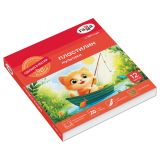 Пластилин Гамма "Мультики", 12 цветов, 240г, со стеком, картон. упаковка