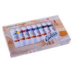 Краски масляные Ладога, 08 цветов, 18мл/туба, картон