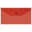 Папка-конверт на кнопке СТАММ С6, 150мкм, пластик, прозрачная, красная