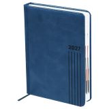Ежедневник датированный 2027г., А5, 176л., твердый переплет, BG "Vesper Index. Blue", синий, блок с индексной вырубкой Ежедневник датированный 2027г., А5, 176л., твердый переплет, BG "Vesper Index. Blue", синий, блок с индексной вырубкой