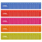 Линейка 20см СТАММ "Таблица умножения", со справочным материалом, пластиковая, перламутровая, ассорти