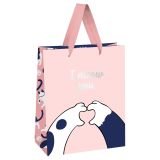 Пакет подарочный 18*23*10см MESHU "Paws", фольга, матовая ламинация