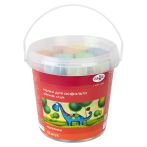 Мелки для асфальта Гамма "Мультики" цветные, 12шт., круглые, пластиковое ведро