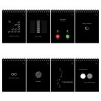 Блокнот А6 40л. на гребне BG "Чёрно-белый стиль"