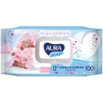 Салфетки влажные Aura "Ultra comfort", 100шт., детские, с алоэ, очищающие, без спирта, клапан