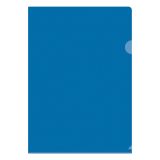 Папка-уголок OfficeSpace А4, 150мкм, пластик, прозрачная синяя