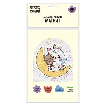 Алмазная мозаика, магнит ТРИ СОВЫ Алмазная мозаика, магнит ТРИ СОВЫ