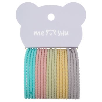 Резинки для волос MESHU, пастельные ассорти, 20шт., диаметр 4,5см, европодвес