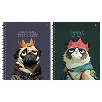 Тетрадь 80л., А5, клетка на гребне BG 