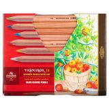 Карандаши цветные неокрашенный корпус Koh-I-Noor "Jumbo TRIOCOLOR 3154", 24цв, картон.упак. в термоусадке