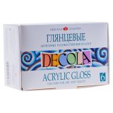 Краски акриловые Decola, 06 цветов, глянцевые, 20мл, картон Краски акриловые Decola, 06 цветов, глянцевые, 20мл, картон