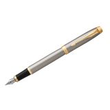 Ручка перьевая Parker "IM Brushed Metal GT" синяя, 0,8мм, подарочная упаковка Ручка перьевая Parker "IM Brushed Metal GT" синяя, 0,8мм, подарочная упаковка
