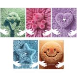 Набор тетрадей 80л., А5, клетка BG "Обнимашки", выб. лак "песок", 5шт.