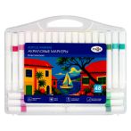 Маркеры акриловые Гамма "Классические", 48 цв., трехгран., пластик.бокс