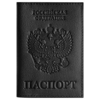 Обложка для паспорта OfficeSpace натуральная кожа Орфей, текстура гладкая, тиснение 