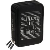 Пенал 3 отделения, 200*140*60 мм, Berlingo "Enjoy the little things", полиэстер