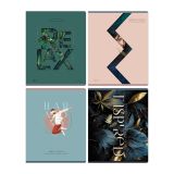 Тетрадь 48л., А5, клетка BG "Гармония", матовая ламинация, тиснение фольгой, с форзацем, 70г/м2